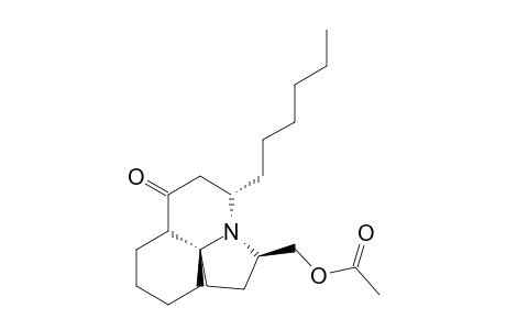 CYLINDRICINE-E;REL-(3R,4R,5S,7AR,11AR)-3-ACETOXYMETHYL-5-HEXYLPERHYDROPYRROLO-[2,1-J]-QUINOLIN-7-ONE