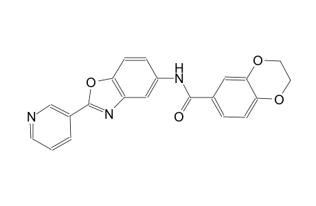 N-[2-(3-pyridinyl)-1,3-benzoxazol-5-yl]-2,3-dihydro-1,4-benzodioxin-6-carboxamide