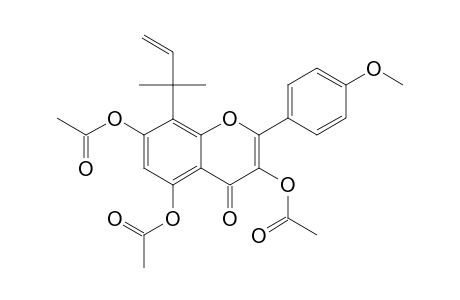 3,5,7-ACETOXY-8-C-(1,1-DIMETHYL-2-PROPEN-1-YL)-4'-METHOXYFLAVONE