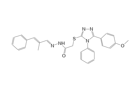 acetic acid, [[5-(4-methoxyphenyl)-4-phenyl-4H-1,2,4-triazol-3-yl]thio]-, 2-[(E,2E)-2-methyl-3-phenyl-2-propenylidene]hydrazide