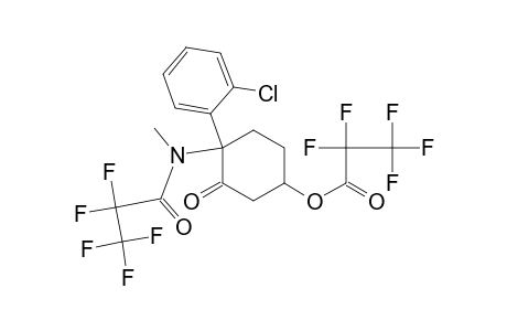 Propanoic acid, pentafluoro-, 4-(2-chlorophenyl)-4-[methyl(2,2,3,3,3-pentafluoro-1-oxopropyl)amino]-3-oxocyclohexyl ester