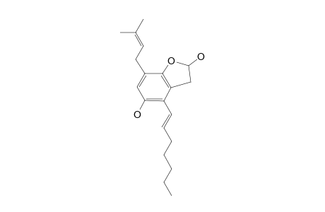 (E)-4-(HEPT-1-ENYL)-7-(3-METHYLBUT-2-ENYL)-2,3-DIHYDROBENZOFURAN-2,5-DIOL