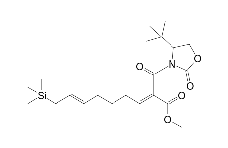 Methyl 2-[(2'-oxo-4'-t-butyl-3'-oxazolidinyl)carbonyl]-9-(trimethylsilyl)-2,7-nonadienoate