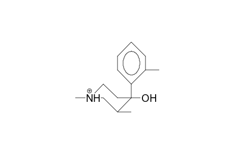4-Hydroxy-1,3-dimethyl-cis-4-(2-tolyl)-piperidine cation