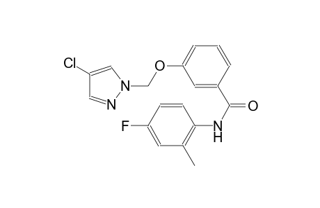 3-[(4-chloro-1H-pyrazol-1-yl)methoxy]-N-(4-fluoro-2-methylphenyl)benzamide