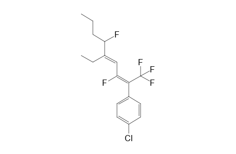 1-Chloranyl-4-[(2E,4E)-5-ethyl-1,1,1,3,6-pentakis(fluoranyl)nona-2,4-dien-2-yl]benzene