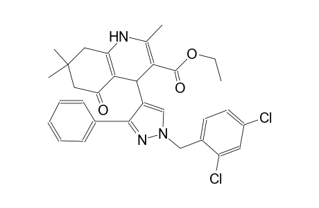 ethyl 4-[1-(2,4-dichlorobenzyl)-3-phenyl-1H-pyrazol-4-yl]-2,7,7-trimethyl-5-oxo-1,4,5,6,7,8-hexahydro-3-quinolinecarboxylate