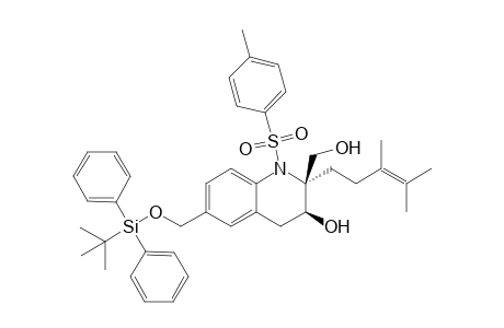 (2S,3S)-6-(tert-Butyldiphenylsilyl)oxymethyl-2-(3,4-dimethyl-3-pentenyl)-2-hydroxymethyl-1-(p-toluenesulonyl)-1,2,3,4-tertrahydroquinolin-3-ol