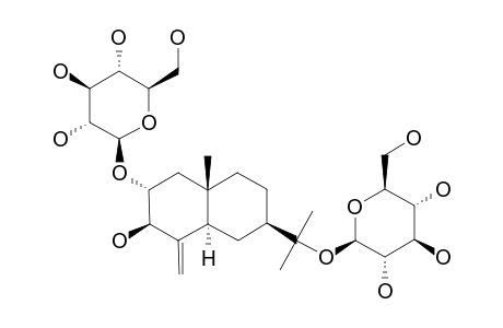 ATRACTYLOSIDE-G-2-O-BETA-D-GLUCOPYRANOSIDE;(2R,3R,5R,7R,10S)-EUDESM-4(15)-ENE-2,3,11-TRIOL-2,11-DI-O-BETA-D-GLUCOPYRANOSIDE
