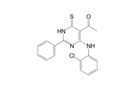 1-[6-(2-chloroanilino)-2-phenyl-4-sulfanylidene-1H-pyrimidin-5-yl]ethanone
