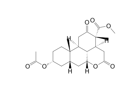 18,20-Dinorpicrasane-13-carboxylic acid, 3-(acetyloxy)-12,16-dioxo-, methyl ester, (3.alpha.,5.beta.,13.beta.,14.alpha.)-