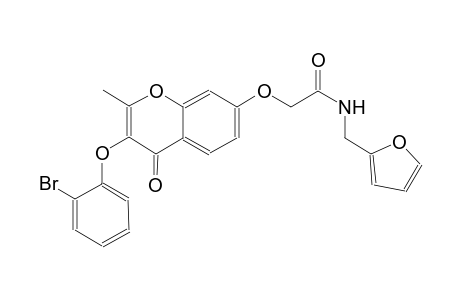 acetamide, 2-[[3-(2-bromophenoxy)-2-methyl-4-oxo-4H-1-benzopyran-7-yl]oxy]-N-(2-furanylmethyl)-