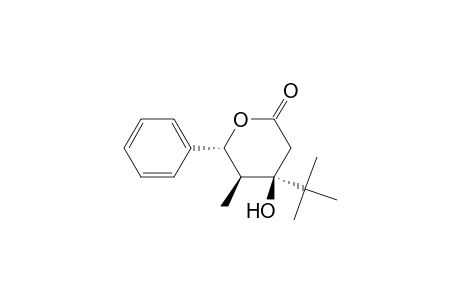 (4R*,5S*,6R*)-4-tert-Butyl-4-hydroxy-5-methyl-6-phenyl-1-oxacyclohexan-2-one