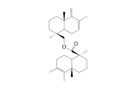 (1S,4aS)-((1S,4aS)-1,4a,6-trimethyl-5-methylene-1,2,3,4,4a,5,8,8a-octahydronaphthalen-1-yl)methyl 1,4a,5,6-tetramethyl-1,2,3,4,4a,7,8,8a-octahydronaphthalene-1-carboxylate