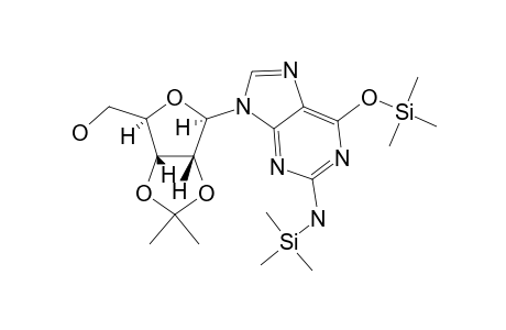 2',3'-Isopropylideneguanosine, 2tms derivative