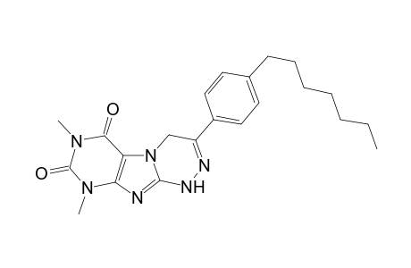 3-(4-heptylphenyl)-7,9-dimethyl-1H,4H,6H,7H,8H,9H-[1,2,4]triazino[4,3-g]purine-6,8-dione
