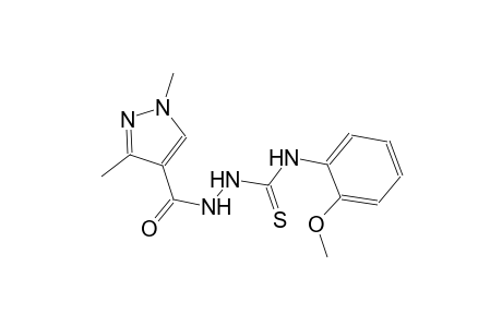 1H-Pyrazole-4-carboxylic acid, 1,3-dimethyl-, N'-[[(2-methoxyphenyl)amino]carbonothioyl]hydrazide