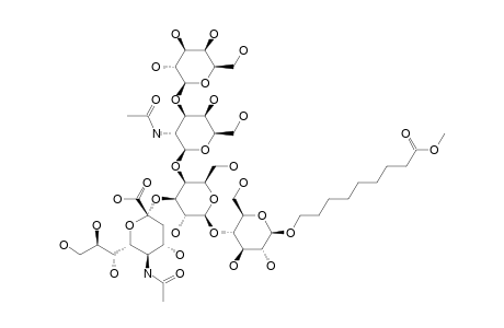 8-METHOXYCARBONYLOCTYL-4-O-(4-O-[2-ACETAMIDO-2-DEOXY-3-O-(BETA-D-GALACTOPYRANOSYL)-BETA-D-GALACTOPYRANOSYL]-3-O-[N-ACETYL-ALPHA-D-NEURAMINIC-ACID-2-YL]-BETA-D-