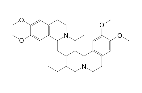 10,11-dimethoxy-6-[(6,7-dimethoxy-2-ethyl-1,2,3,4-tetrahydro-1-isoquinolyl)methyl]-5-ethyl-3-methyl-1,2,3,4,5,6,7,8-octahydro-3-benzazecine