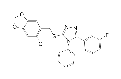 4H-1,2,4-triazole, 3-[[(6-chloro-1,3-benzodioxol-5-yl)methyl]thio]-5-(3-fluorophenyl)-4-phenyl-