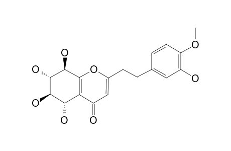 AQUILARONE-D;(5S,6R,7S,8R)-2-[2-(3'-HYDROXY-4'-METHOXYPHENYL)-ETHYL]-5,6,7,8-TETRAHYDROXY-5,6,7,8-TETRAHYDRO-CHROMONE