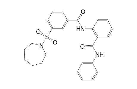 benzamide, 2-[[3-[(hexahydro-1H-azepin-1-yl)sulfonyl]benzoyl]amino]-N-phenyl-