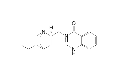 N-Methyl-N'-[(1S,2R)-5'-ethyl-1'-azabicyclo[2.2.2]oct-2'-ylmethyl]-anthranilamide
