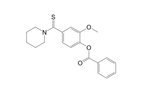 2-Methoxy-4-(1-piperidinylcarbothioyl)phenyl benzoate