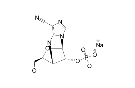 5-AMINO-5,3'-ANHYDRO-1-(2'-O-PHOSPHORYL-BETA-D-XYLOFURANOSYL)-1H-IMIDAZOLE-4-CARBONITRLE-SODIUM-SALT