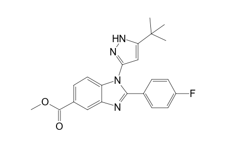Methyl 1-(5-tert-butyl-1H-pyrazol-3-yl)-2-(4-fluorophenyl)-1H-benzo[d]imidazole-5-carboxylate