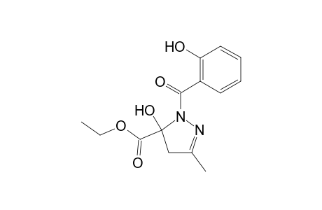Ethyl 5-hydroxy-3-methyl-1-(2-hydroxybenzoyl)-4,5-dihydro-1H-pyrazole-5-carboxylate
