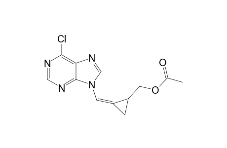 (+)-(Z)-6-Chloro-9-((2-(acetoxymethyl)cyclopropylidene)methyl)purine