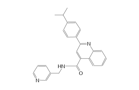 2-(4-isopropylphenyl)-N-(3-pyridinylmethyl)-4-quinolinecarboxamide