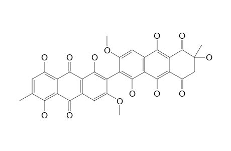 4',10-DIHYDROXY-4-OXOANHYDROFLAVOMANNIN-9',10'-QUINONE-6,6'-DI-O-METHYLETHER-A
