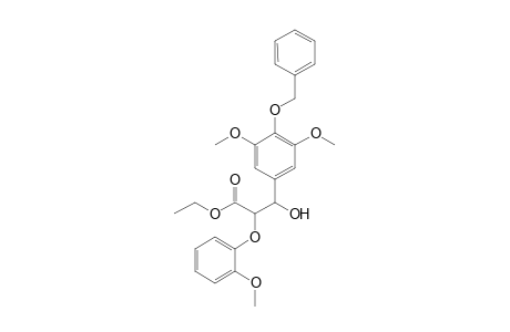 threo-1-(3,5-dimethoxy-4-(phenylmethoxy)phenyl)-2-carbethoxy-2-(2-methoxyphenoxy)ethanol