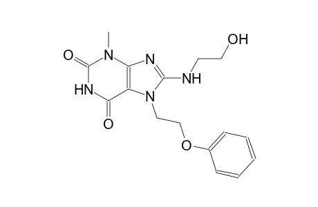 8-[(2-hydroxyethyl)amino]-3-methyl-7-(2-phenoxyethyl)-3,7-dihydro-1H-purine-2,6-dione