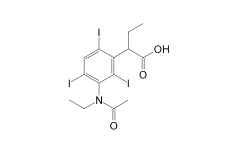2-[3-(N-ethylacetamido)-2,4,6-triiodophenyl]butyric acid