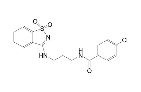 benzamide, 4-chloro-N-[3-[(1,1-dioxido-1,2-benzisothiazol-3-yl)amino]propyl]-