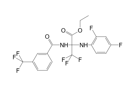 Ethyl 2-[(2,4-difluorophenyl)amino]-3,3,3-trifluoro-2-{[3-(trifluoromethyl)phenyl]formamido}propanoate