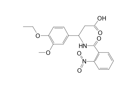3-(4-Ethoxy-3-methoxy-phenyl)-3-[(2-nitrobenzoyl)amino]propanoic acid