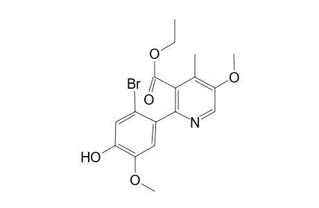 Ethyl 5-methoxy-2-[2'-bromo-4'-hydroxy-5'-methoxyphenyl)-4-methylnicotinate