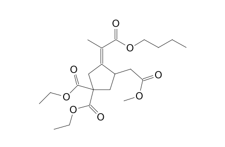 Diethyl 3-(1-butoxy-1-oxopropan-2-ylidene)-4-(2-methoxy-2-oxoethyl)cyclopentane-1,1-dicarboxylate