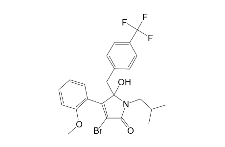 3-Bromo-5-(4-trifluoromethylbenzyl)-5-hydroxy-1-isobutyl-4-(2-methoxyphenyl)pyrrol-2(5H)-one