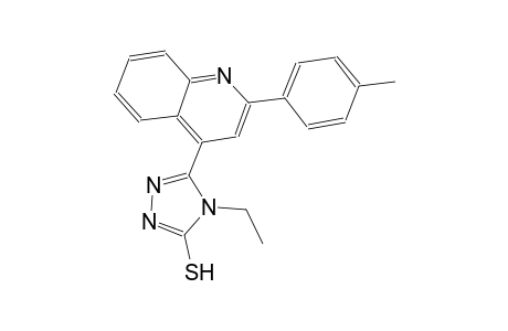 4-ethyl-5-[2-(4-methylphenyl)-4-quinolinyl]-4H-1,2,4-triazol-3-yl hydrosulfide