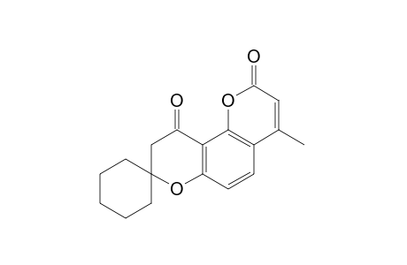 8,9-dihydro-4-methylspiro[2H,10H-benzo[1,2-b.3,4-b']dipyran-8,1'-cyclohexane]-2,10-dione