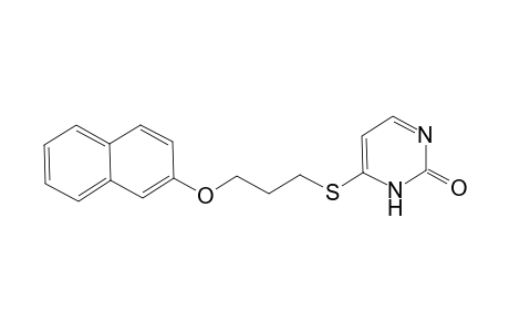4-([3-(2-Naphthyloxy)propyl]sulfanyl)-2(1H)-pyrimidinone