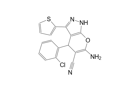 6-Amino-4-(2-chlorophenyl)-3-(2-thienyl)-2,4-dihydropyrano[2,3-c]pyrazole-5-carbonitrile
