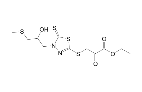 3-(2-Hydroxy-3-methylsulfanylpropyl)-5-ethoxycarbonylformylmethylsulfanyl-2,3-dihydro-1,3,4-thiadiazole-2-thione