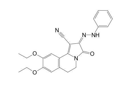 8,9-Diethoxy-5,6-dihydro-3-oxo-2-(phenylhydrazono)pyrrolo[2,1-a]isoquinoline-1-carbonitrile