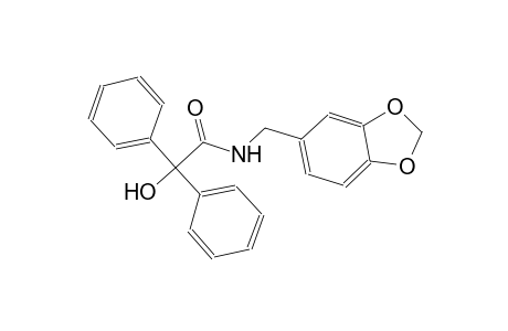 N-(1,3-benzodioxol-5-ylmethyl)-2-hydroxy-2,2-diphenylacetamide